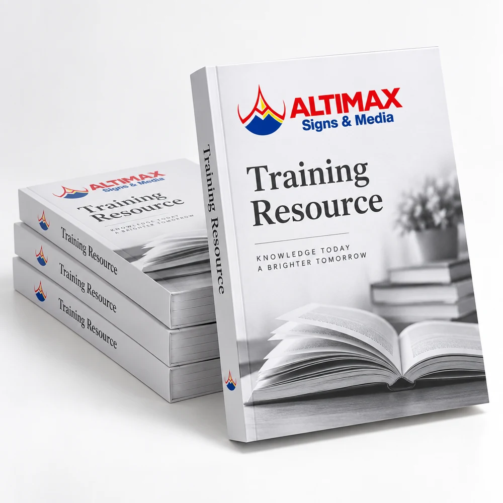 Book Printing — Black & White, Altimax Signs & Media mockup